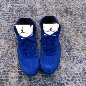Size 13 all blue Jordan 5. Worn once! No box